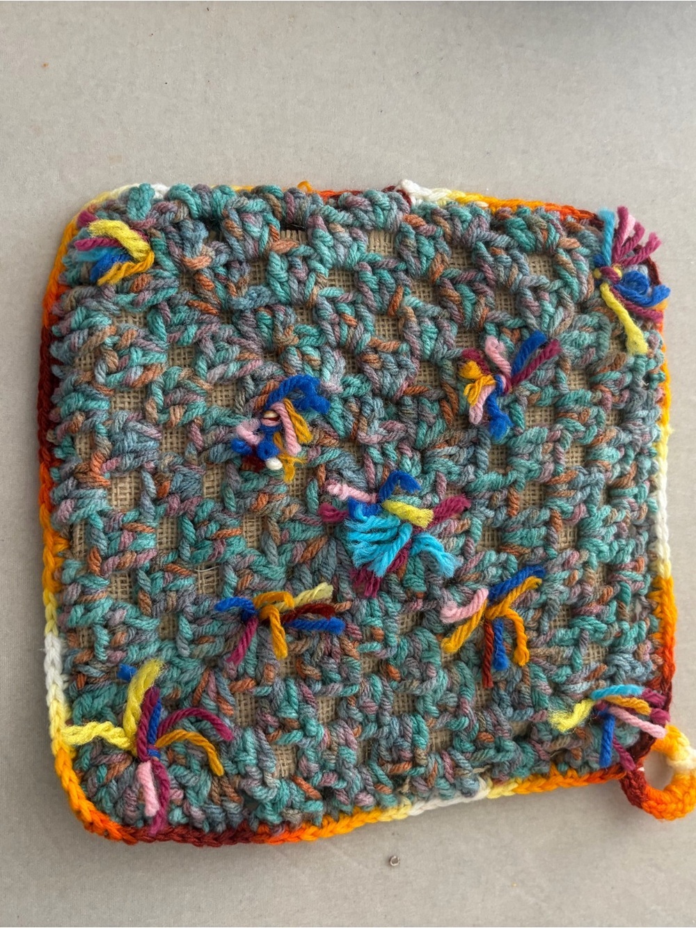 Handmade crochet pot holder